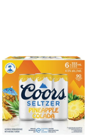 Coors Seltzer Pineapple Colada 6x355ml